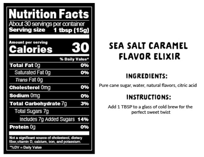 Explorer Caramel Coffee Syrup Flavor, All Natural Gluten Free Flavoring, with Himalayan Sea Salt for Drinks, Lattes, Cocktails & Shakes, 12.7 fl oz - Image 2