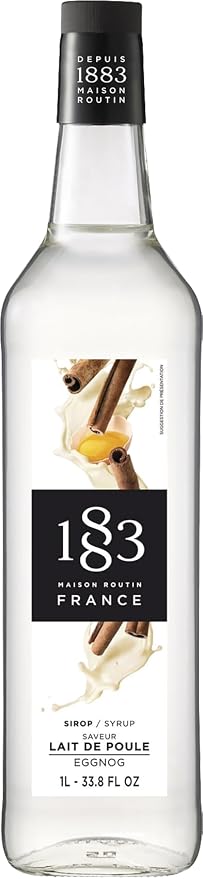 1883 Eggnog Syrup for Drinks, Made in France, 1 Liter Glass Bottle by 1883MaisonRoutinFrance