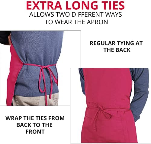 Utopia Kitchen 2 Pack Bib Apron, Adjustable with 2 Pockets, Water and Oil Resistant, Cooking Kitchen Chef Apron for Women Men - Image 6