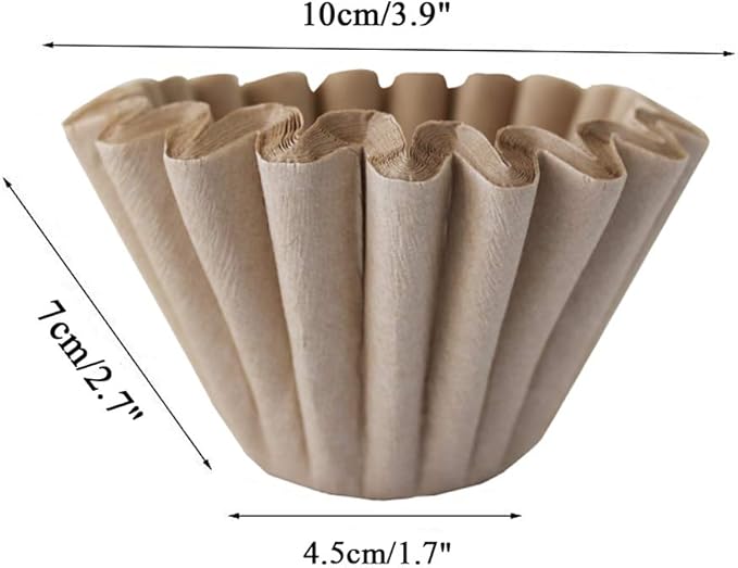 1-4 Cup Basket Coffee Filters,Natural Brown Biodegradable Basket Filters Paper Unbleached for Home Office Use,coffee filter flowers, 50 Count