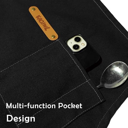 Professional Unisex Chef Apron – Cross-Back, Large Pockets, Water-Resistant Cotton Canvas - Image 4
