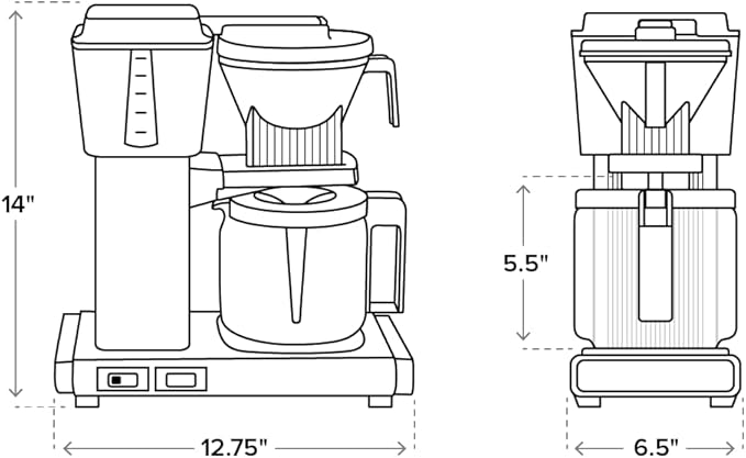 Technivorm Moccamaster 53941 KBGV Select 10-Cup Coffee Maker, Polished Silver, 40 ounce, 1.25l