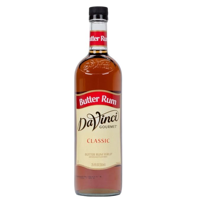 DaVinci Gourmet Classic Flavored Syrups Butter Rum 750 mL by DaVinciGourmet