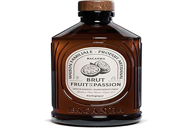 Bacanha Organic Brut Passion Fruit Syrup - Premium French Tropical Syrup - Tangy & Exotic Flavor for Cocktails & Lemonades - Gourmet and Organic - For Coffee, Mocktails - 400ml Glass Bottle - Image 5