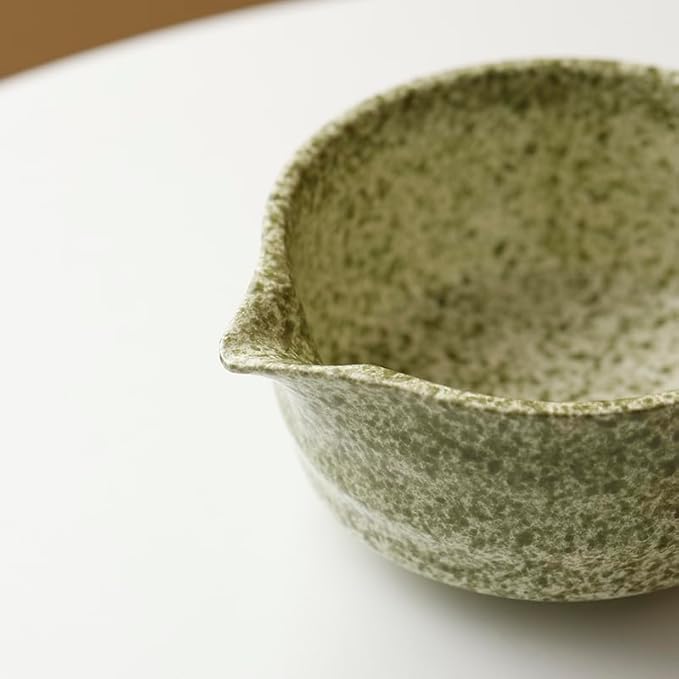 Matcha Tea Set with Matcha Green Ceramic Bowl, Fine Mesh Strainer and Bamboo Scoop, Japanese Style Matcha Accessories for Home Tea Ceremony.