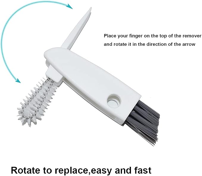 Tiny Cleaning Brush-Mini Multi-Functional Crevice Cleaning Brush, Water Bottle Cleaning Tools for Bottle Cup,Nursing Bottle Cup-1 Pack (Black)… - Image 4