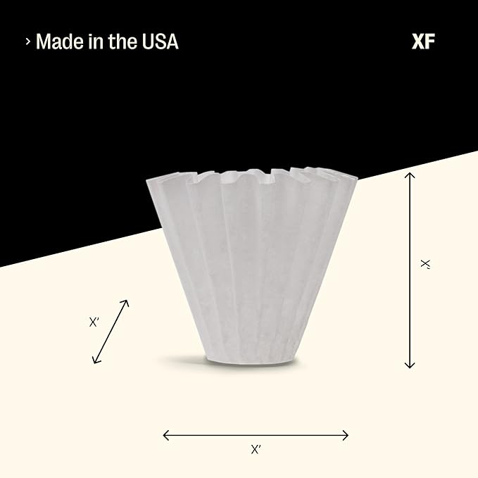 Fellow Stagg [XF] Pour Over Coffee Paper Filters – 45 Count Flat Bottom Disposable Filters for Drip Coffee Maker, Custom Fit for Stagg XF, Clean Brew, Easy Separation, Made in USA
