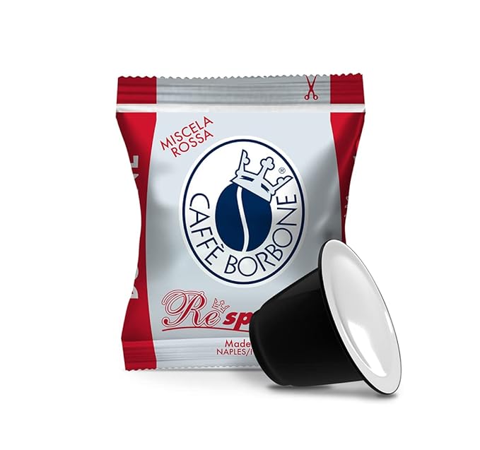 Caffè Borbone Red Blend Nespresso Compatible Espresso Coffee Pods, 50 Count Espresso Pods