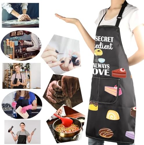 MBMSO Baking Apron the Secret Ingredient is Always Love Apron Baker Gifts Baking Cooking Gifts for Bake Lover Kitchen Apron - Image 6