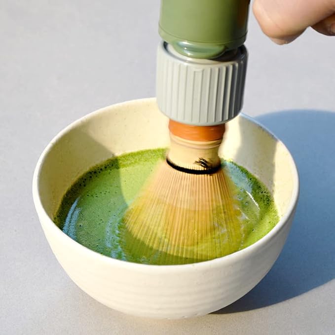 Charaku, Japanese Handheld Electric Matcha Whisk/SINGLE UNIT dose not include attachment bamboo whisk, adapter and battery.