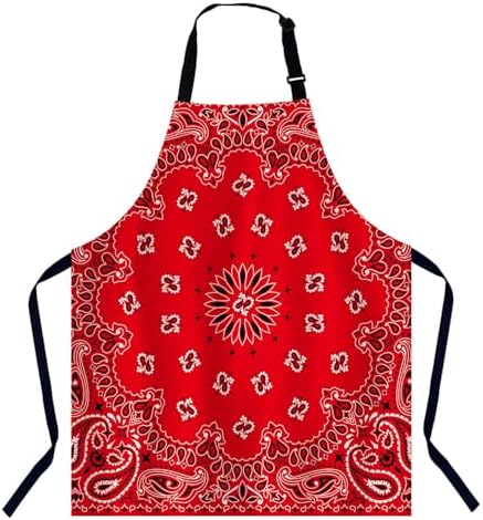 Western Paisley Chefs Apron, Cooking and Baking Apron for Men and Women, Kitchen Apron, Butchers Apron, BBQ & Catering Bibs by Unknown