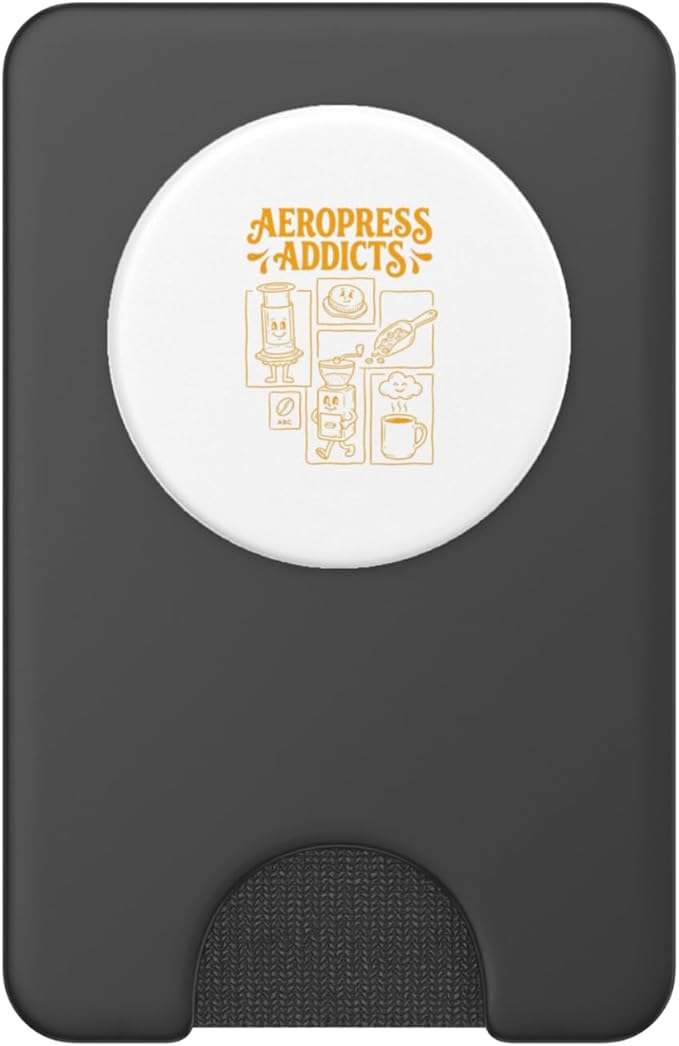 Kawaii Coffee Brewing Characters Shirts AeroPress Addicts PopSockets PopWallet for MagSafe