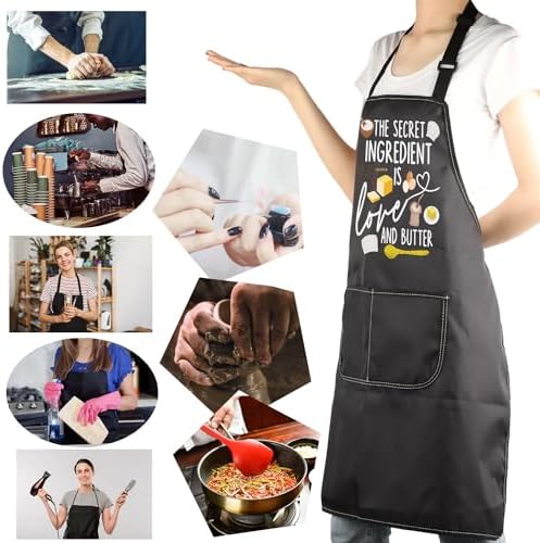 MBMSO Baking Apron the Secret Ingredient is Always Love Apron Baker Gifts Baking Cooking Gifts for Bake Lover Kitchen Apron - Image 6