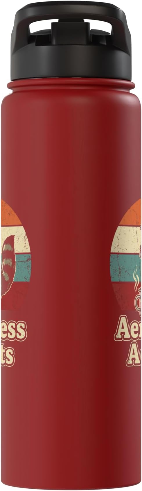 Retro Raccoon Coffee Lover Shirts AeroPress Addicts Stainless Steel Insulated Water Bottle