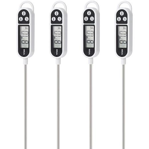 1/3pcs Candy Thermometer Digital Instant Read for Meat Kitchen Cooking Food Oil Deep Fry BBQ Grill Smoker (4, 9.4inch)