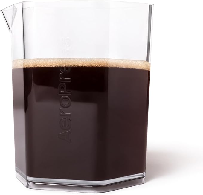 AeroPress Coffee Maker Carafe, 20 oz (600 ml) Capacity, Shatterproof Pour Over Coffee Carafe, Ideal for Original, Clear, and XL Presses, Compact and Travel-Friendly Design, Made in USA