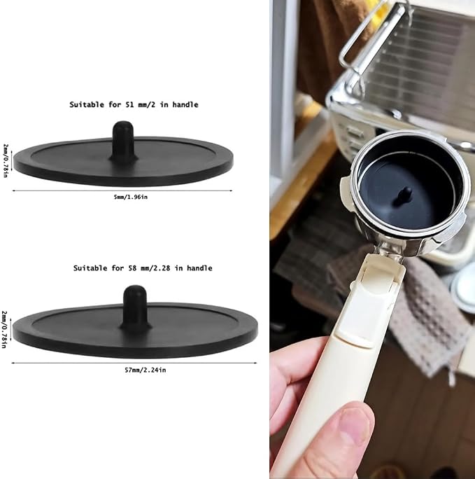 4 Pack Backflush Disk Blind Insert Portafilter Disc Cleaner Silicone Backflush Cleaning Pad for Espresso Machine Basket Coffee Blind Filter Tablets Powder Back Flushing Tools 50mm and 57mm - Image 2