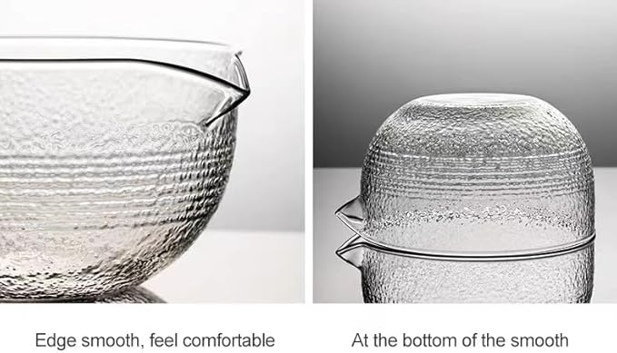 Matcha Bowl with Spout, Glass Matcha Mixing Bowl, 18 oz Clear Japanese Ceremonial Matcha Chawan, Matcha Green Tea Whisk Bowls, Cute Salad Mixing Bowl Cup