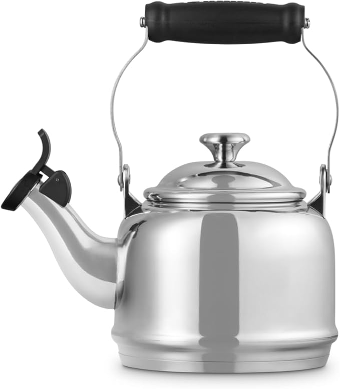 Le Creuset Demi Tea Kettle with Metal Finishes, 1.25 qt., Stainless Steel