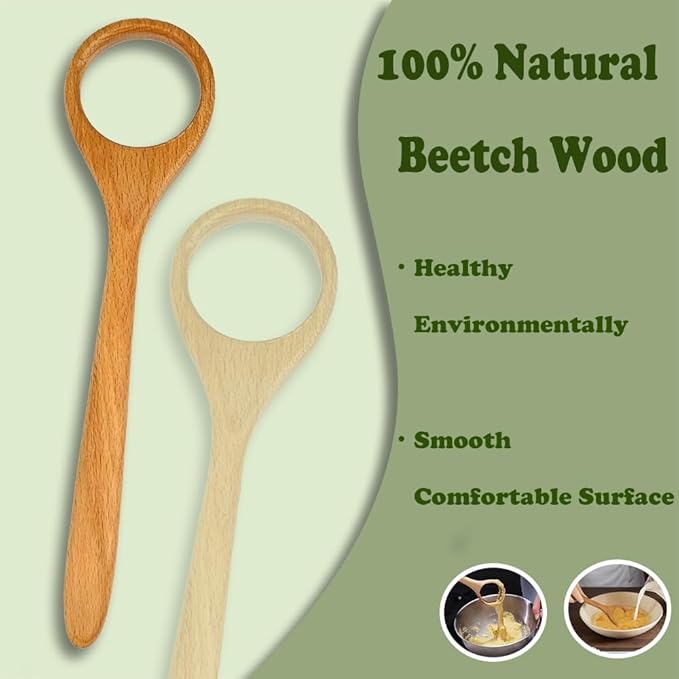 2 PCS 12 Inch Wooden Whisk, Wood Danish Dough Whisk Tool for Mixing, Wooden Bread Whisking Tool for Egg Sourdough Pizza, Pastry, Cake Batter