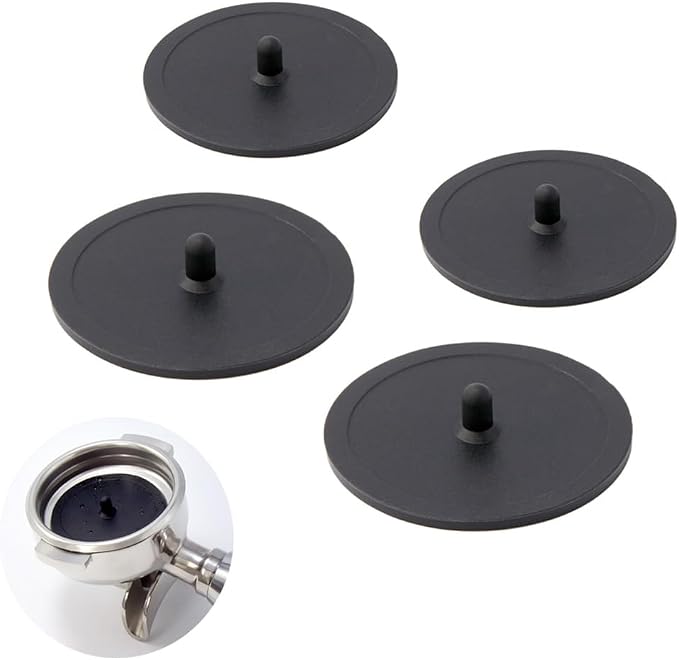 4 Pack Backflush Disk Blind Insert Portafilter Disc Cleaner Silicone Backflush Cleaning Pad for Espresso Machine Basket Coffee Blind Filter Tablets Powder Back Flushing Tools 50mm and 57mm by Unknown