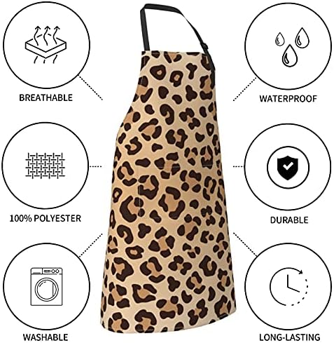 Perinsto Waterproof Apron With 2 Pockets Kitchen Chef Aprons Bibs For Cooking Baking Painting Gardening Grooming - Image 5
