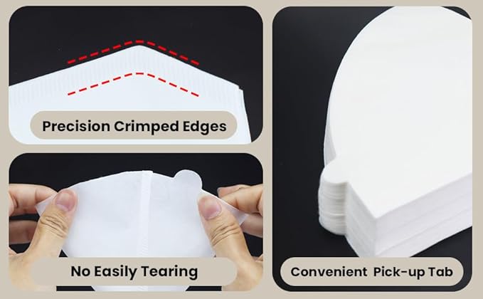 Disposable Coffee Paper Filters, 100 Pcs #4 Cone Replacement Filter for Ninja Coffee Maker, white