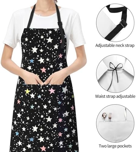 Apron Strong people waterproof work apron for kitchen cooking BBQ party perfect holiday gift with 2 Pockets - Image 6