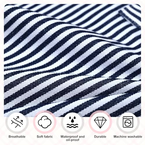 2Pack Adjustable Kitchen Apron for Women Men with 2 Pockets，Cotton-Polyester Blend Bib Aprons for Cooking,Baking - Image 3