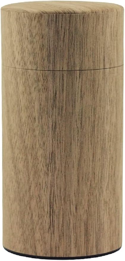 Natural Wood Tea Tin Canister : Walnut/Long 7oz (200g), Japan