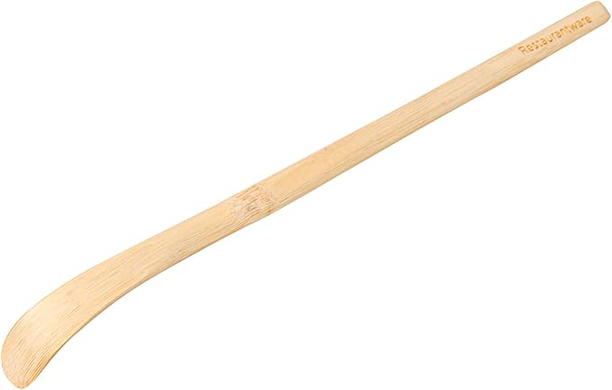 Restaurantware Dojo 6.5 Inch Chashaku Matcha Scoop 1 Hooked Matcha Tool - For Traditional Tea Ceremonies Durable Natural Bamboo Matcha Accessory Measure Green Tea Matcha Powder Sustainable