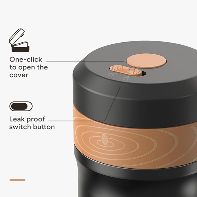 Portable French Press Stainless Steel Coffee Maker Travel French Press Insulated Bottle Cup - 320ml Portable Coffee Maker with Double Wall Insulation, Ideal for On - the - go Coffee Lovers