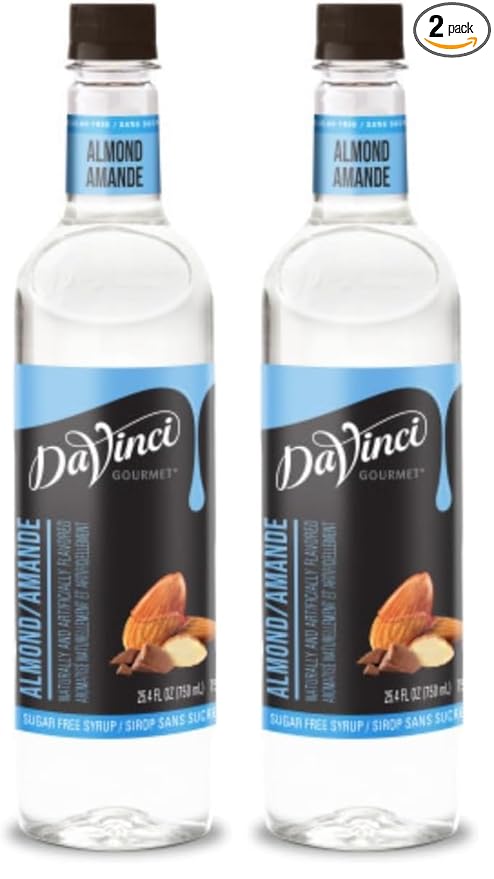 Davinci Sugar-Free Almond Syrup - 750Ml Plastic Bottle, Pack of 2