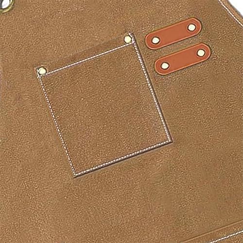 AFUN Aprons for Men Women with Large Pockets, 16-Ounce Cotton Canvas Cross Back Apron - Image 4