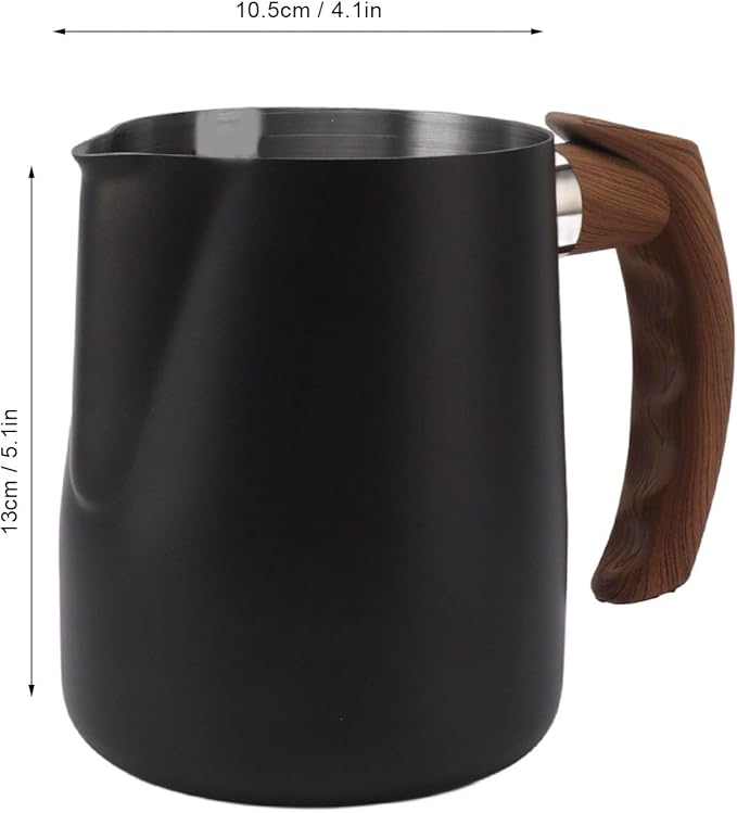 Milk Frothing Pitcher, 34oz Barista Steaming Cup with Measurement Scale, Dripless Spout, Ergonomic Handle for Espresso, Cappuccino, Latte Art, Ideal for Home, Cafe, Office Use