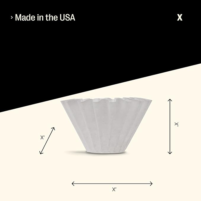 Fellow Stagg [X] Pour Over Coffee Paper Filters – 45 Count Flat Bottom Disposable Filters for Stagg X Dripper, Clean Brew, Easy Separation, Made in USA