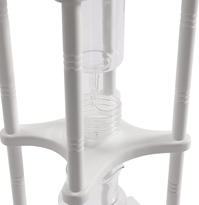 Cold Brew Drip Tower, 2500ML Japanese Cold Brew Maker Manual Cold Brew Coffee Tower Drip System for 25 People 4 to 6 Hours Instead at Home, in Coffee Shops 11.02 x 9.65 x 45.28 Inch (White)