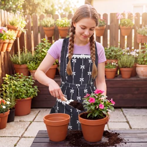 Aoomzoon Cute Aprons for Women with Pockets for Cooking Kitchen Gifts | Adjustable Cross Back Straps Ease Neck Strain, One size Fits Most for Cooking, Grilling and Painting, Gifts for Women - Image 6