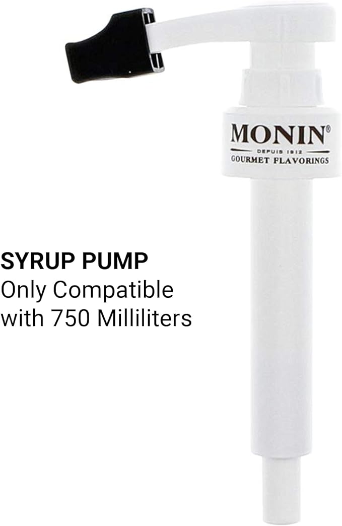 Monin - Syrup Pump, Exclusively for 750ml (25.4 fl oz) Glass Bottles | Mess-Free Dispensing + Tip Cover Included (White) - Image 2
