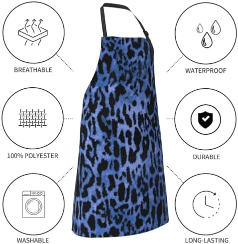 Perinsto Waterproof Apron With 2 Pockets Kitchen Chef Aprons Bibs For Cooking Baking Painting Gardening Grooming - Image 5