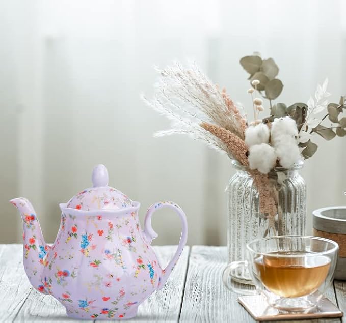 European Style Ceramic Teapot Coffee Pot Water Pot Porcelain Vintage Gift Tea Pot - Camille Rose