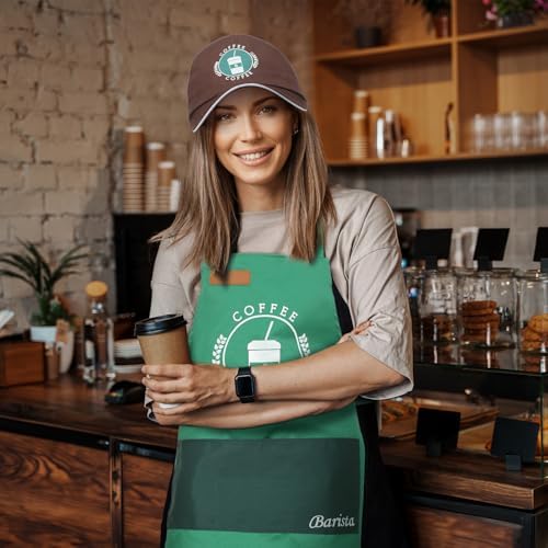 Zoooyawn Barista Halloween Costume for Adult Coffee Costume Apron and Hat for Halloween Kitchen Cooking - Image 5