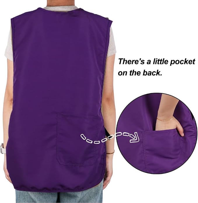 Waterproof Unisex Cobbler Apron with 4 Pockets Vest Style Ultralight Chef Waiter Work Overalls - Image 3