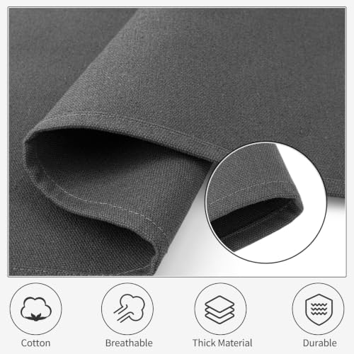 NLUS Chef Aprons for Men Women with 4 Pockets, Water Repellent Cotton Canvas Cross Back Apron - Image 3