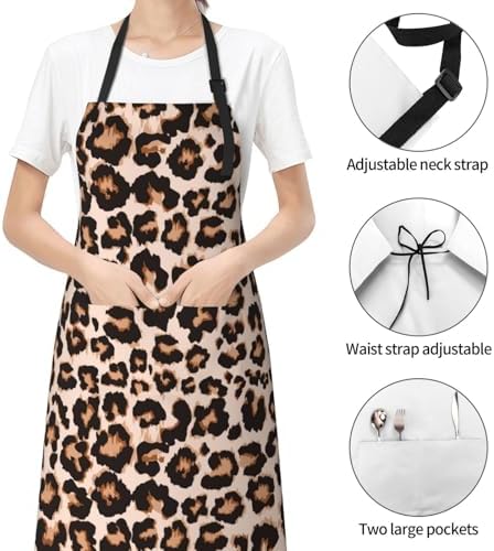 Perinsto Waterproof Apron With 2 Pockets Kitchen Chef Aprons Bibs For Cooking Baking Painting Gardening Grooming - Image 3