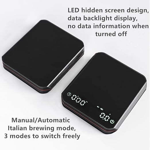 Coffee Scale with Timer,Electronic Food Scale,EAVO Digital Multifunction Weighing Scale with 2kg/0.1g High Precision for Drip Coffee, Baking, Cooking