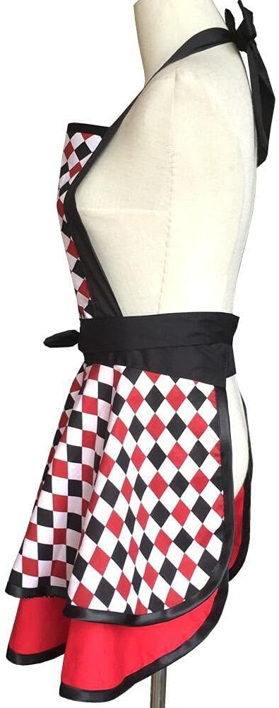 Hyzrz Lovely Handmade Cotton Retro Aprons for Women Girls Cake Kitchen Cook Apron for Mother's Gift (Multicolor) - Image 4