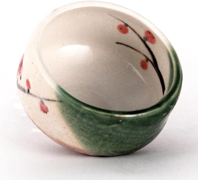 Happy Sales HSMB-CWCB1, Authentic Japanese Traditional Tea Ceremony Matcha Bowl Chawan Handcrafted in Japan, Cherry Blossom Design