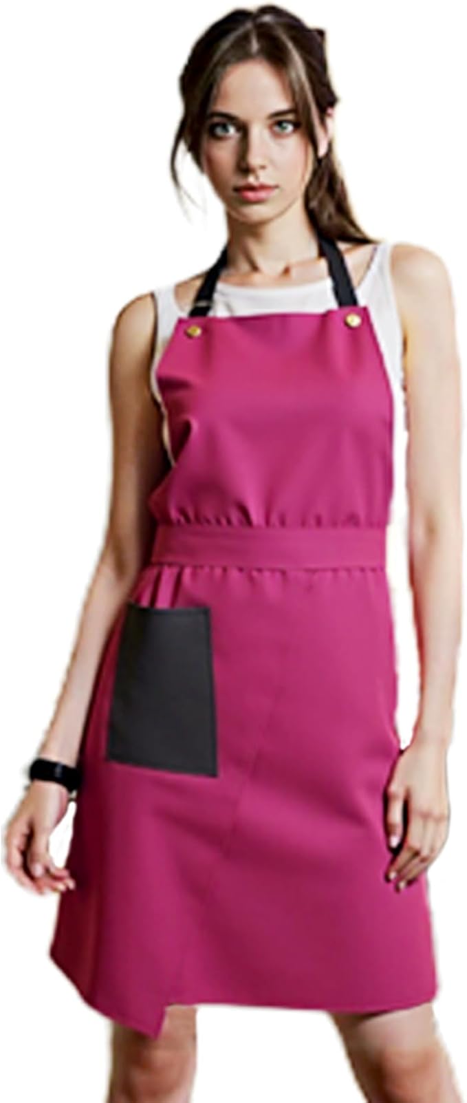 Kitchen Apron with Pockets for Adults,Waterproof Cooking Aprons for Women/Men,Baking/Grilling,Green/Orange/Wine Red by Unknown