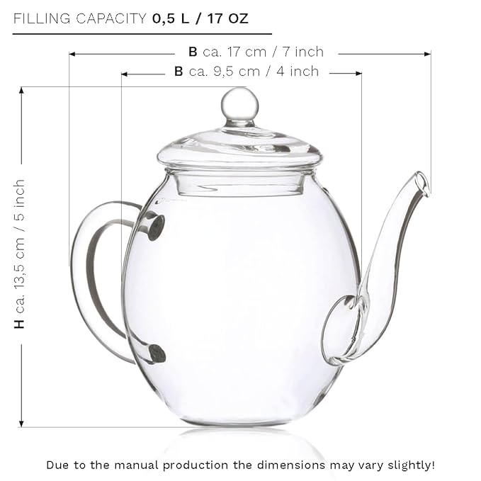 Creano Tea Flowers Mix Golden Gift Set Blooming Tea with Glass Teapot White, Green & Black Tea in 6 Varieties Tea Flower Blooming Tea Gift for Women